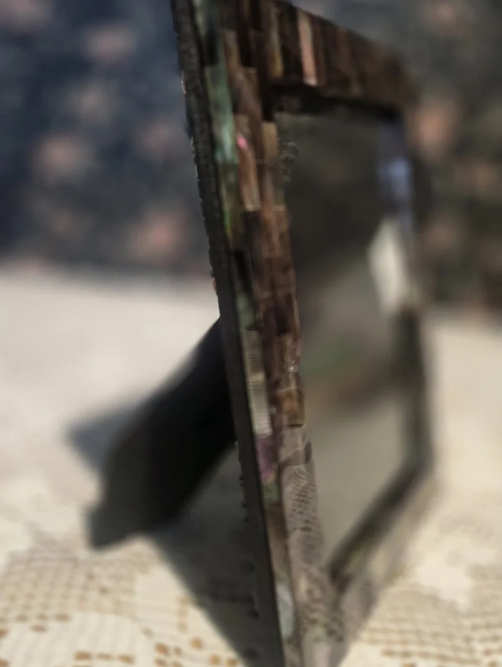 TIZO Black Mother-of-Pearl Mosaic Photo Frame 5x7 NEIMAN MARCUS